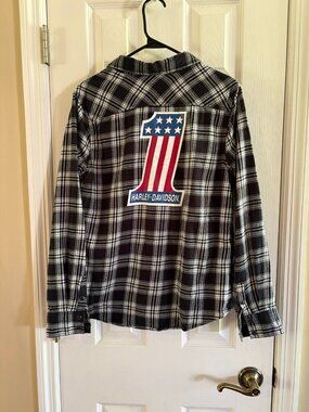 Harley-Davidson Plaid Snap Down Shirt Medium